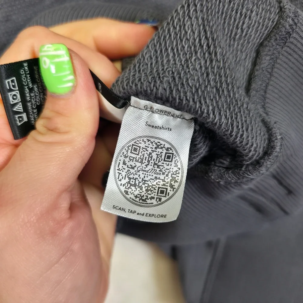 Good Man Brand Quarter Zip‎ Pullover Mens L Gray Minimalist Athleisure Preppy